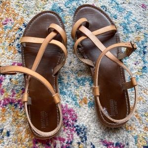 Tan Mossimo Supply Company Strappy Sandals